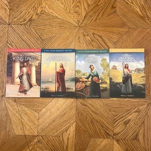 EUC Kids Christian Book Set, Get To Know Jesus, Mary, King David & Apostle Paul